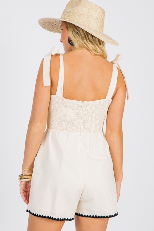 Contrast Stitch Romper, Oatmeal/Black - 0619-23.jpg