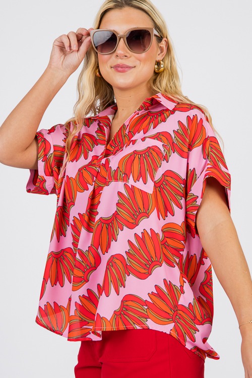 Go Bananas Blouse, Pink/Red - 0619-69p.jpg