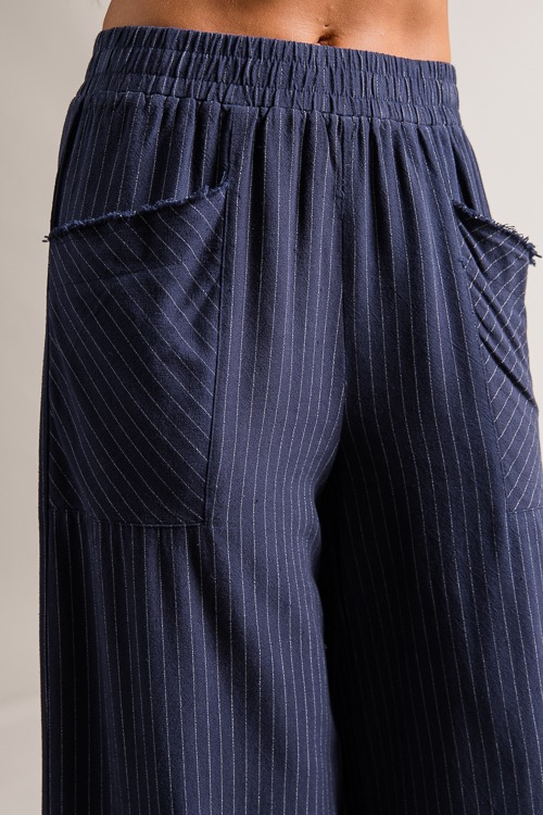 Frayed Pinstripe Pants, Navy - 0621-128.jpg