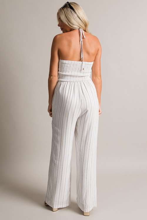 Striped Halter Jumpsuit, Off White - 0621-8.jpg