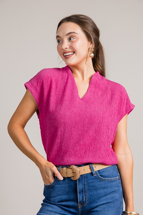 Benson Texture Top, Fuchsia - 0626-103p.jpg