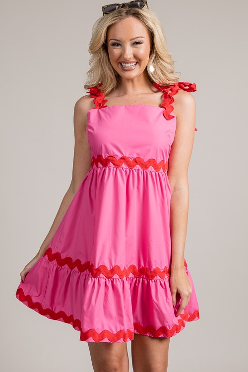 Tie Strap Ric Rac Dress, Pink - 0626-73.jpg