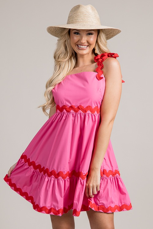 Tie Strap Ric Rac Dress, Pink - 0626-77.jpg