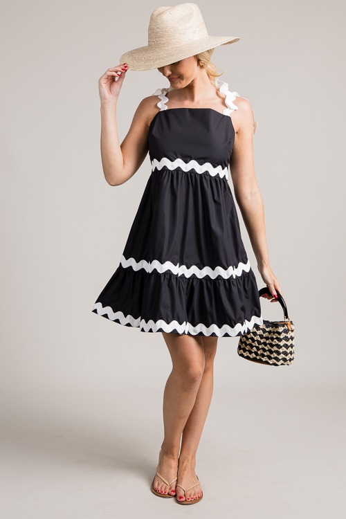 Tie Strap Ric Rac Dress, Black - 0626-90.jpg