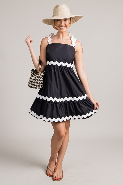 Tie Strap Ric Rac Dress, Black - 0626-92.jpg