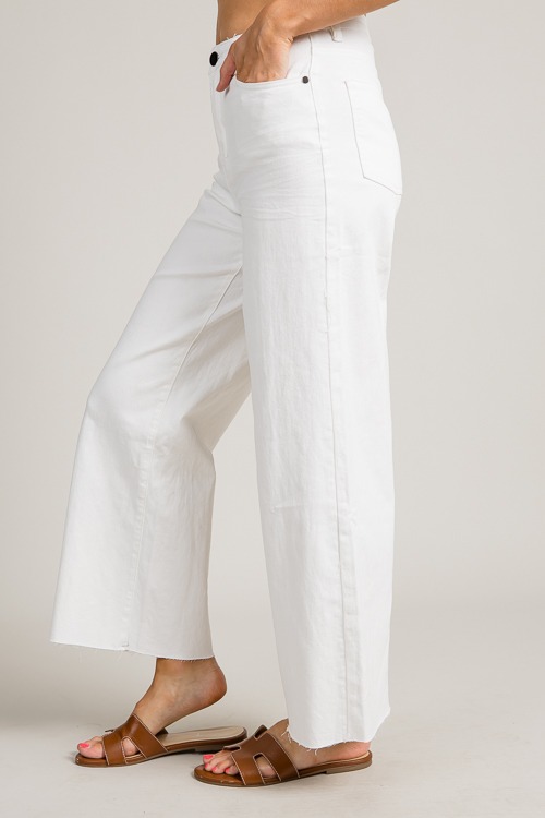 Raw Hem Wide Leg Jeans, White - 0627-112h.jpg