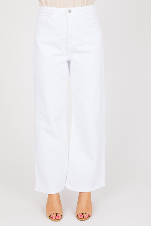 Nina Wide Leg Jeans, Optic White