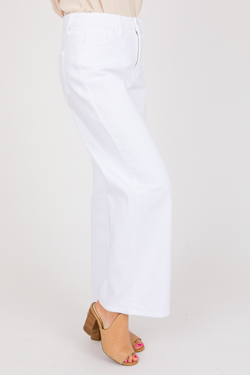 Nina Wide Leg Jeans, Optic White