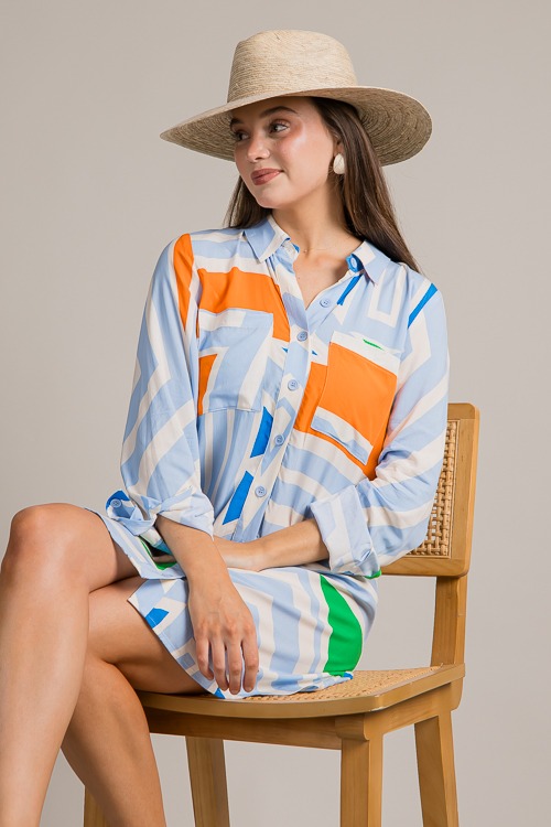 Geo Stripe Shirt Dress, Blue - 0710-4.jpg