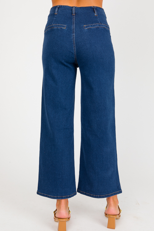 Button Fly Jeans, Dk. Denim