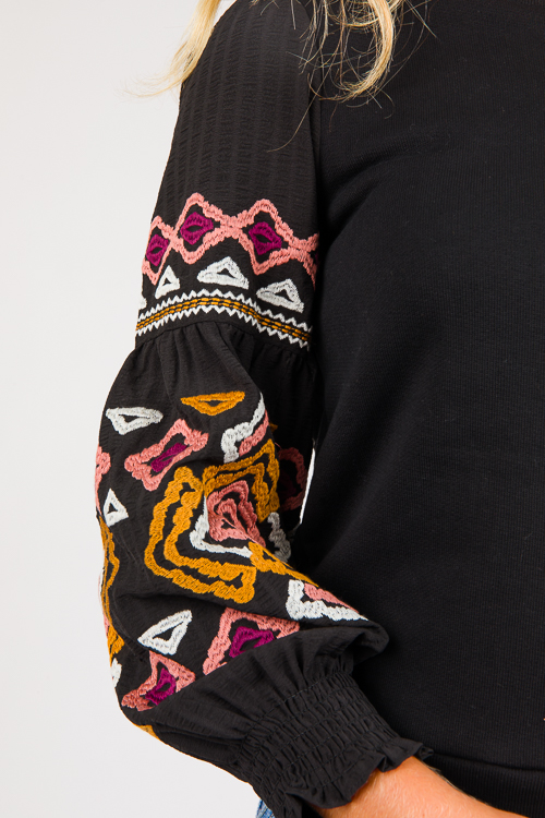 Black Embroidery Top – Leemboodi
