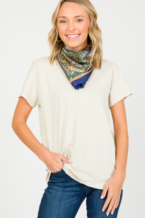 Slub Knit Tee, Stone