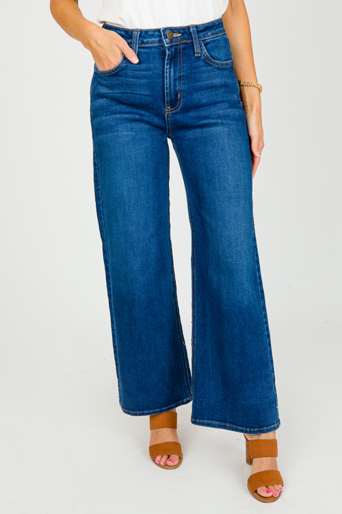 Nina Wide Leg Jeans, Dark