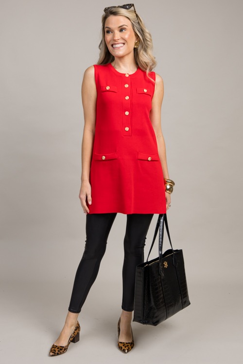 Rosalyn Gold Button Dress, Red - 0906-189.jpg