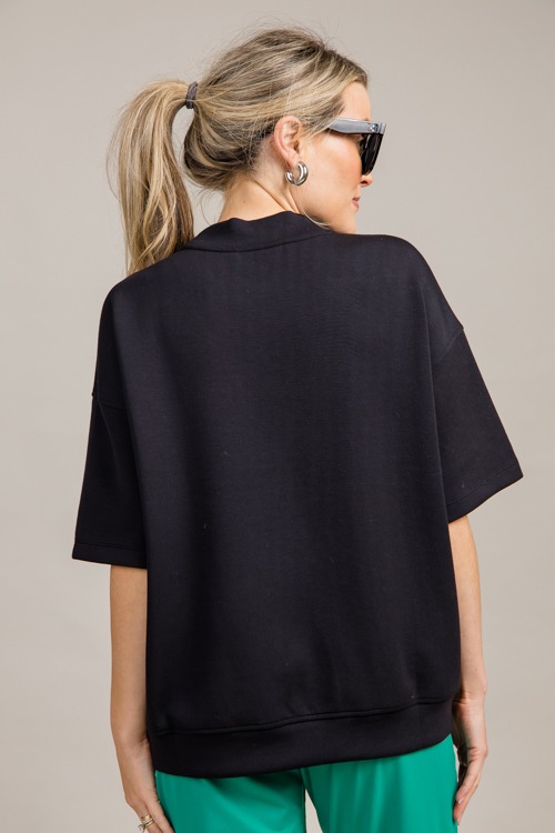 Modal Short Sleeve Top, Black - 0909-113.jpg