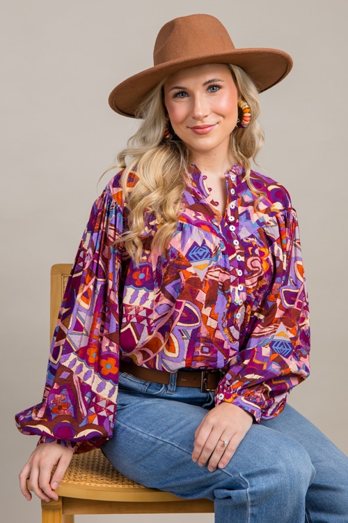 Maria Button Blouse, Purple Mul - 0910-58p.jpg