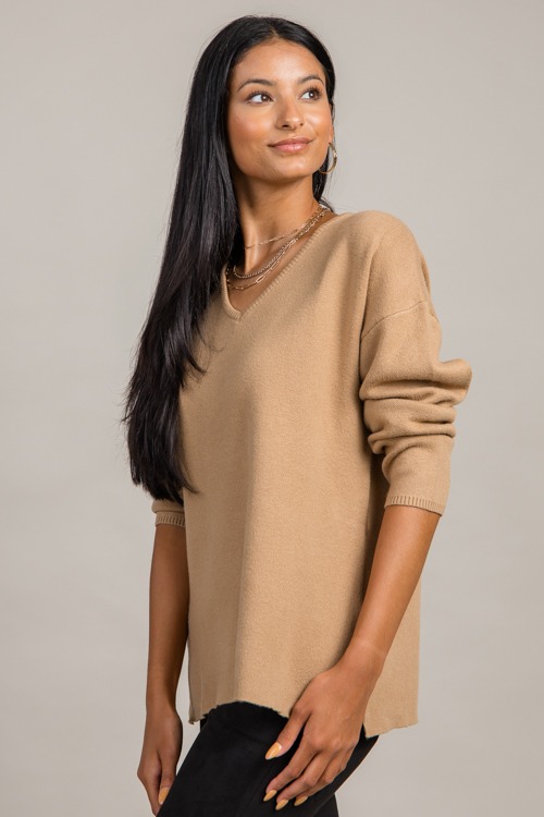 Bennett V-Neck Sweater, Khaki - 0912-34.jpg