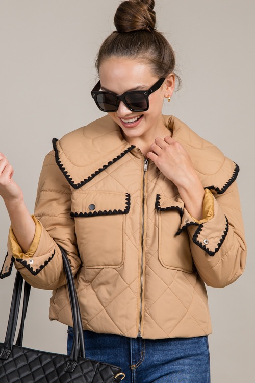 Stitch Trim Quilted Jacket, Bei - 0912-85.jpg