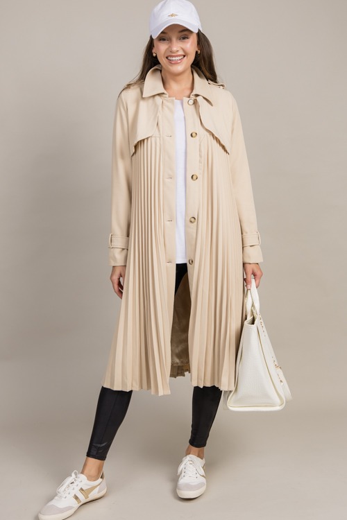 Pleated Trench Coat, Beige - 0916-110.jpg