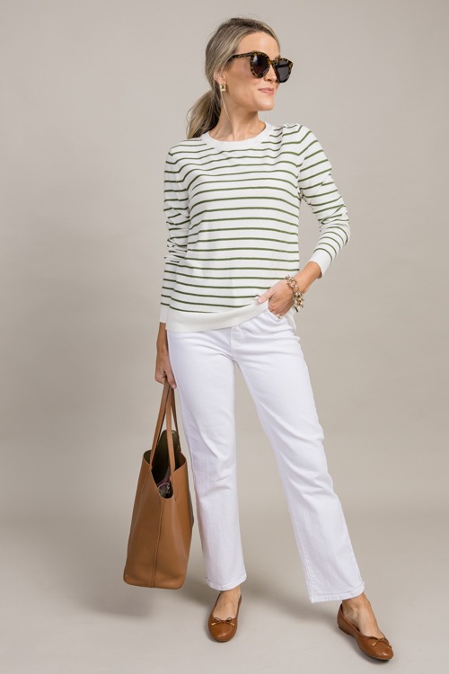 Landon Stripe Sweater, White/Green - 0916-42.jpg