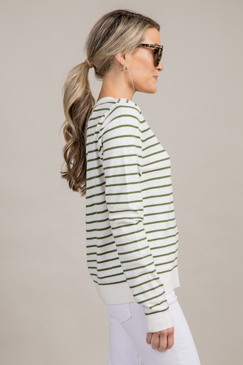 Landon Stripe Sweater, White/Green - 0916-45.jpg