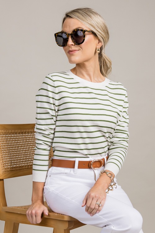 Landon Stripe Sweater, White/Green - 0916-47.jpg