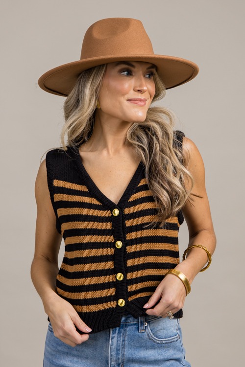 Helen Stripe Vest, Black/Camel - 0918-57.jpg