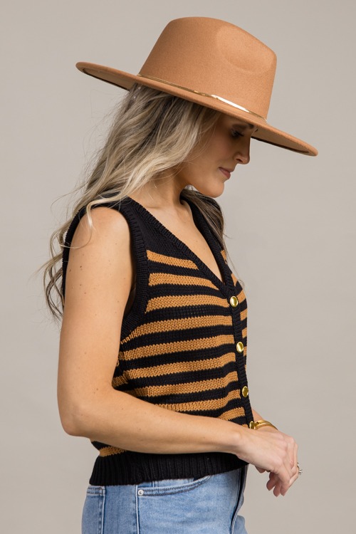 Helen Stripe Vest, Black/Camel - 0918-58.jpg