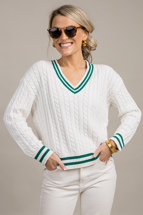 Varsity Cable Knit Sweater, White - 0918-6.jpg