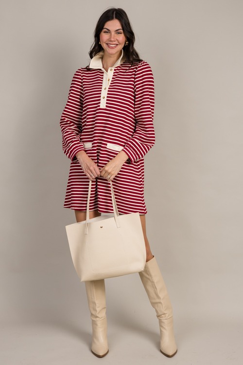 Margie Stripe Dress, Burgundy/Ivory - 0919-32p.jpg