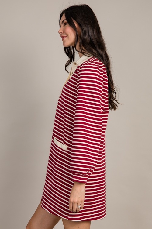 Margie Stripe Dress, Burgundy/Ivory - 0919-35.jpg