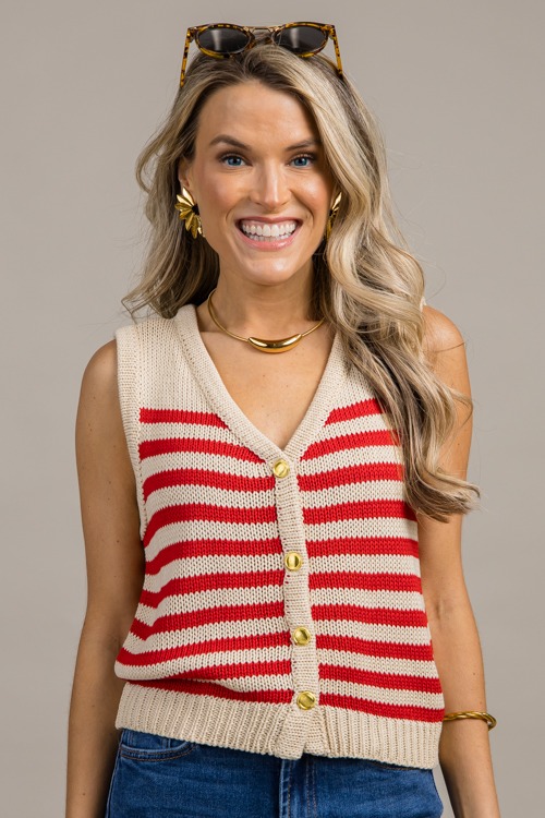 Helen Stripe Vest, Lt. Taupe/Red - 0919-41.jpg