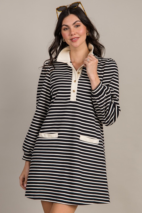 Margie Stripe Dress, Black/Ivory - 0919-47.jpg