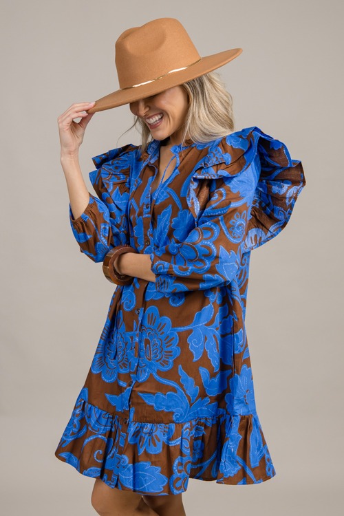 Ophelia Floral Dress, Brown Blu - 0923-8P.jpg