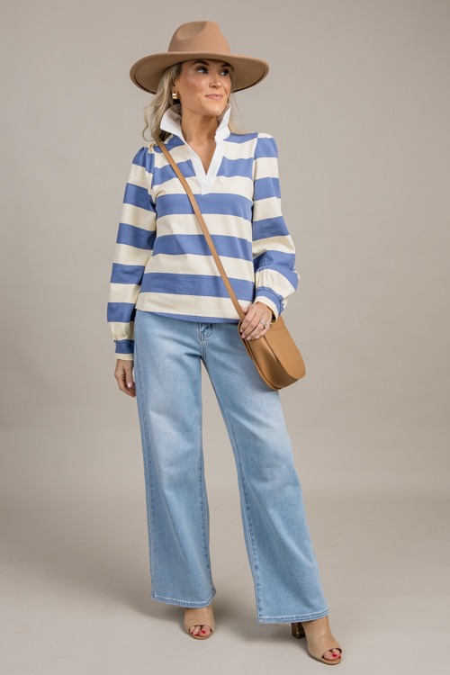 Striped Polo Top, Crm/Blue - 0924-34.jpg