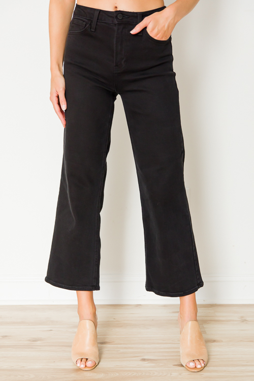 Nina Wide Leg Jeans, Black