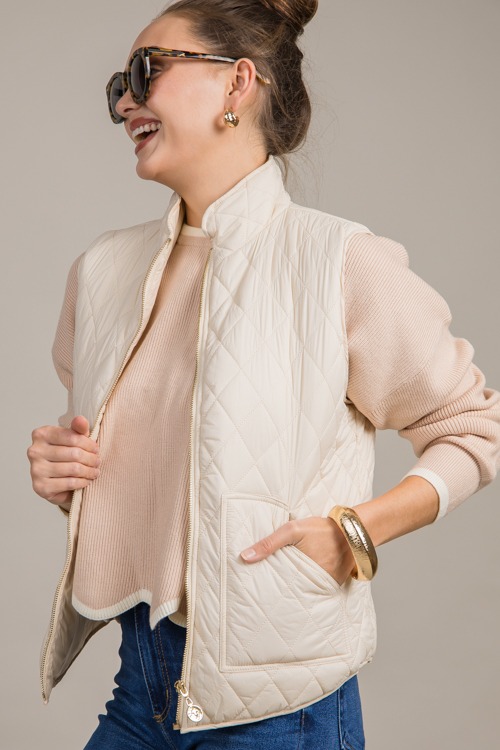 Gold Zip Quilted Vest, Tan - 0925-90.jpg