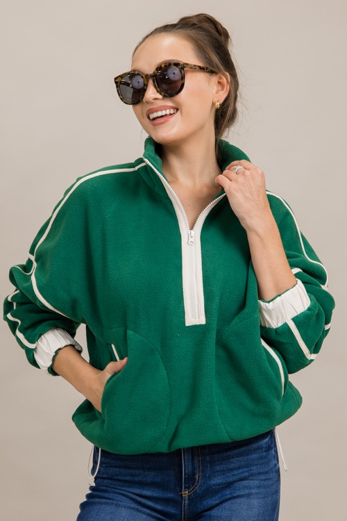 Contrast Trim Fleece Pullover,P - 0926-109.jpg