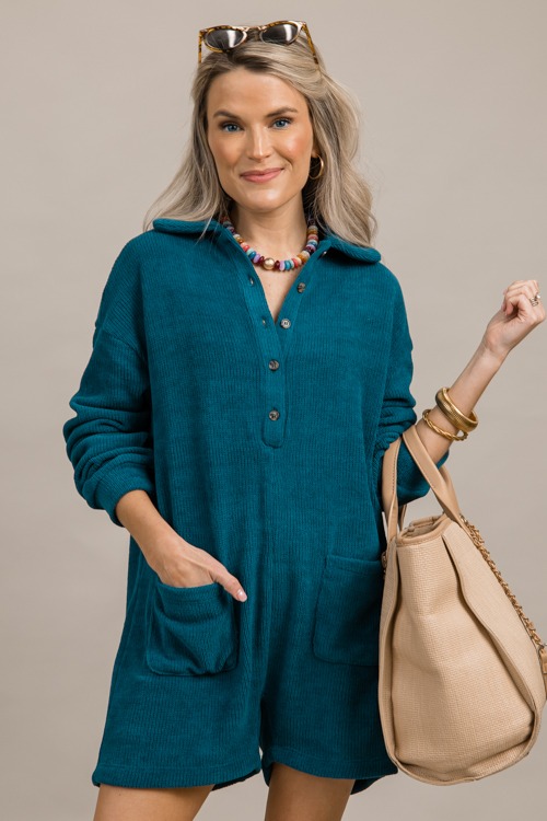 Sweater Knit Romper, Dark Teal - 0926-80.jpg