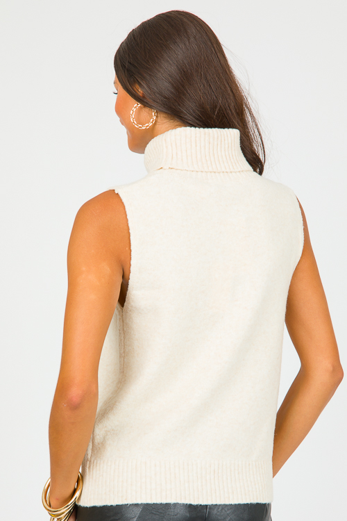 Illa Sleeveless Turtleneck, Cream