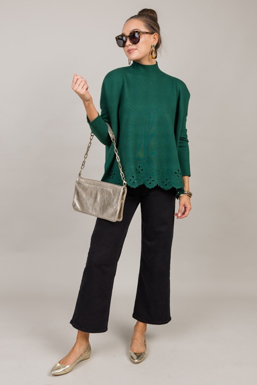 Eyelet Hem Sweater, H. Green - 0930-71.jpg