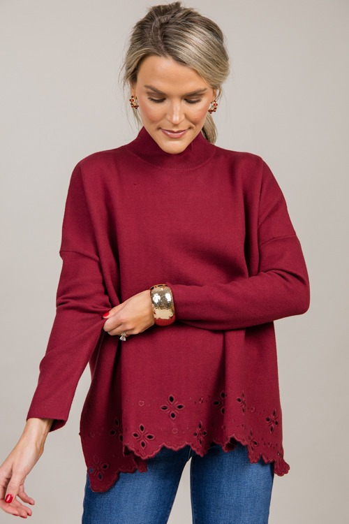 Eyelet Hem Sweater, Garnet - 0930-79.jpg