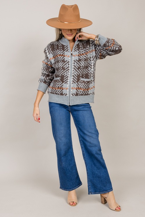 Printed Zip Up Sweater, Slate - 1001-138.jpg