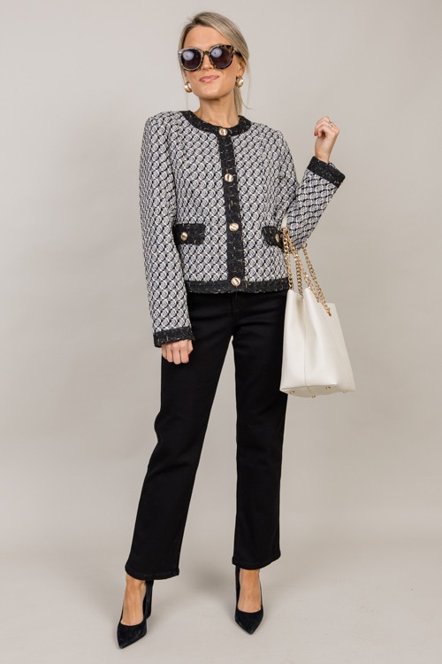 Lurex Tweed Button Jacket, Black - 1001-38.jpg