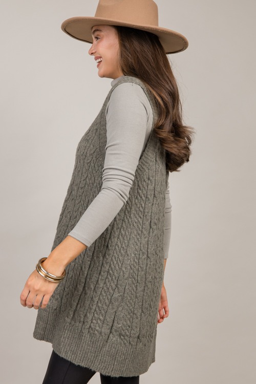 Cable Sweater Vest Tunic, Olive - 1001-53.jpg