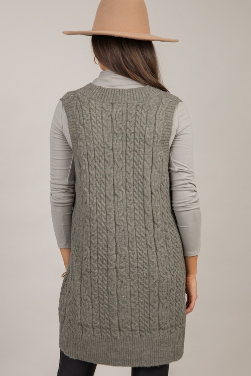 Cable Sweater Vest Tunic, Olive - 1001-54.jpg