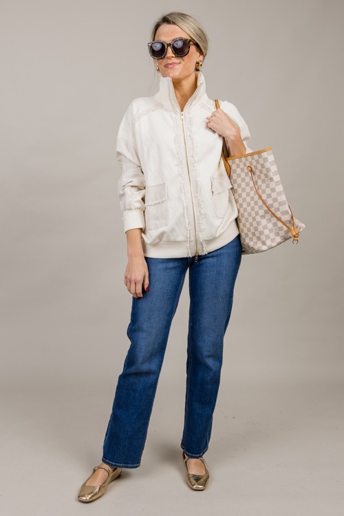 Linen Contrast Texture Jacket, - 1004-148.jpg