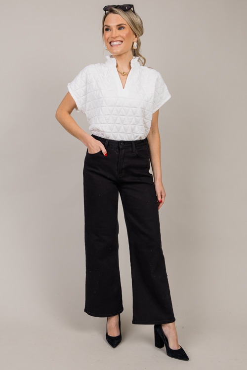 Texture Ruffle Collar Top, White - 1007-103.jpg