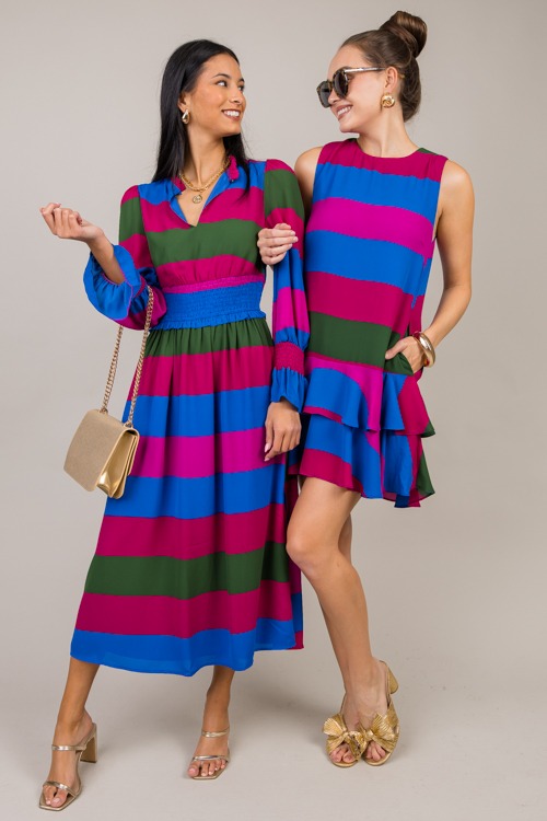 Maley Stripe Dress, Magenta Multi - 1007-158p.jpg