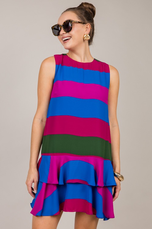 Maley Stripe Dress, Magenta Multi - 1007-159h.jpg